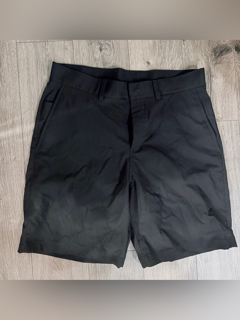 Lululemon Men’s Black Chino Shorts Size 33 Stretch Flat Front